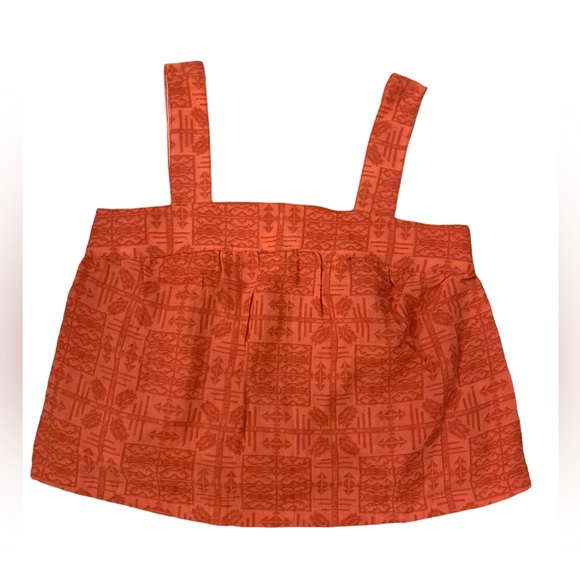 NWT Anthropologie Woven Coral Tank Top Medium - Picture 3 of 5